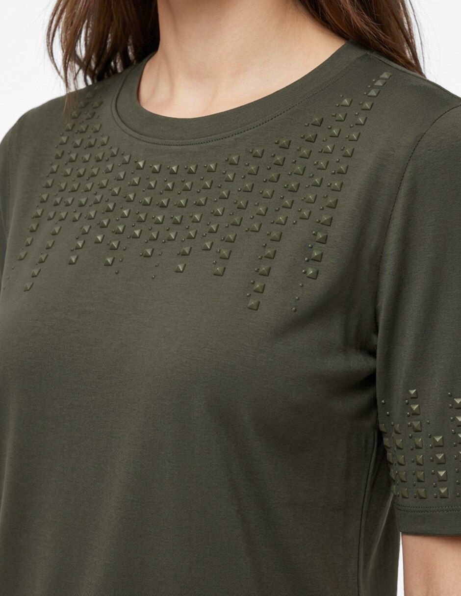 Blusa esenciales manga corta para mujer 4