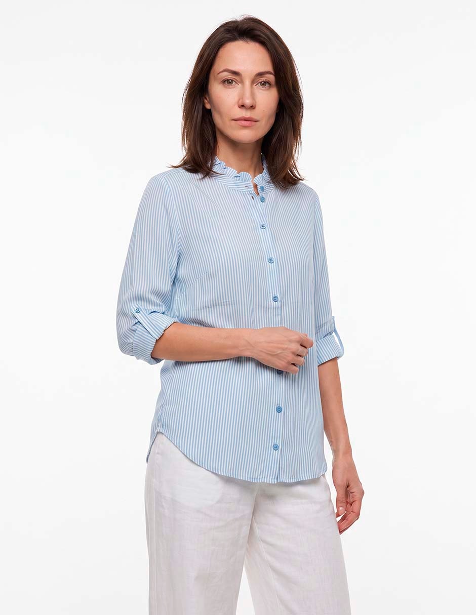 Blusa camisera manga 3/4 para mujer Blusa camisera manga 3/4 para mujer