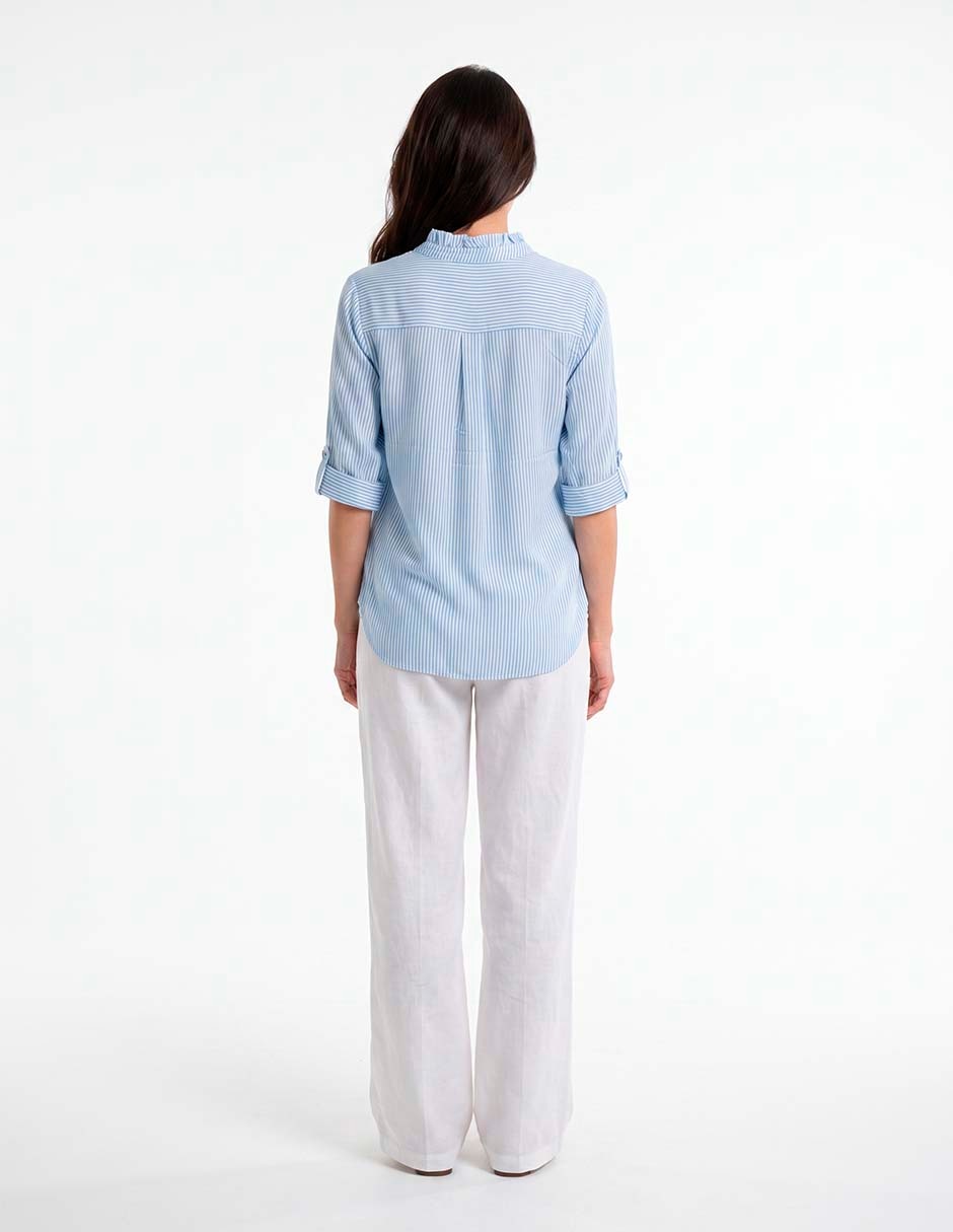Blusa camisera manga 3/4 para mujer 2