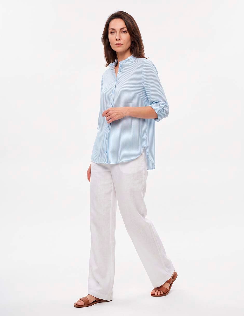 Blusa camisera manga 3/4 para mujer 3