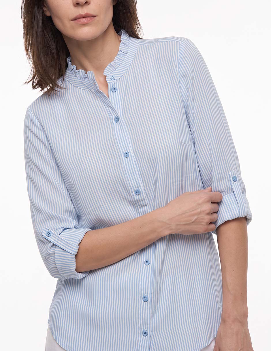Blusa camisera manga 3/4 para mujer 4