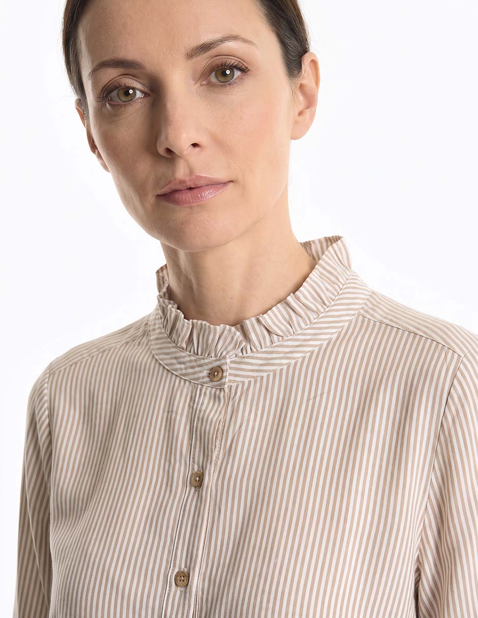 Blusa camisera manga 3/4 para mujer 2