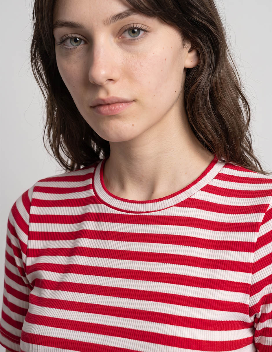 Playera manga corta cuello redondo para mujer 3