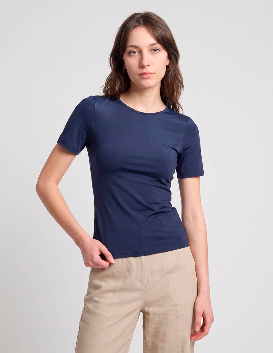Playera manga corta cuello redondo para mujer Playera manga corta cuello redondo para mujer