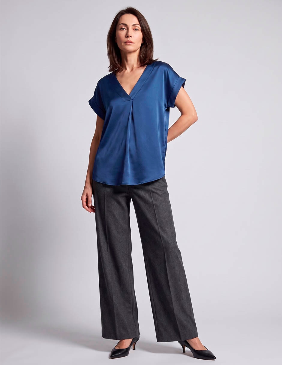 Blusa manga corta para mujer