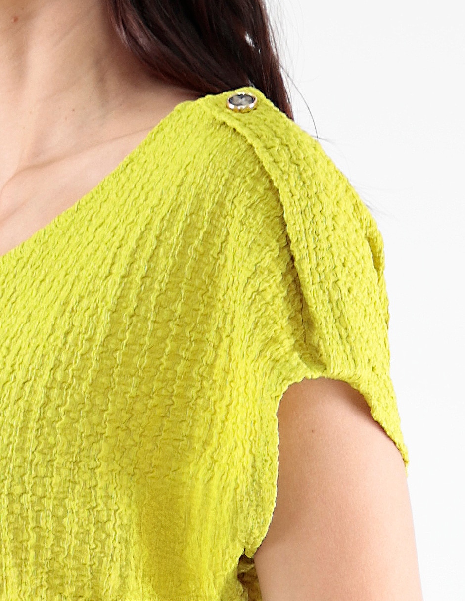 Blusa manga corta para mujer 4