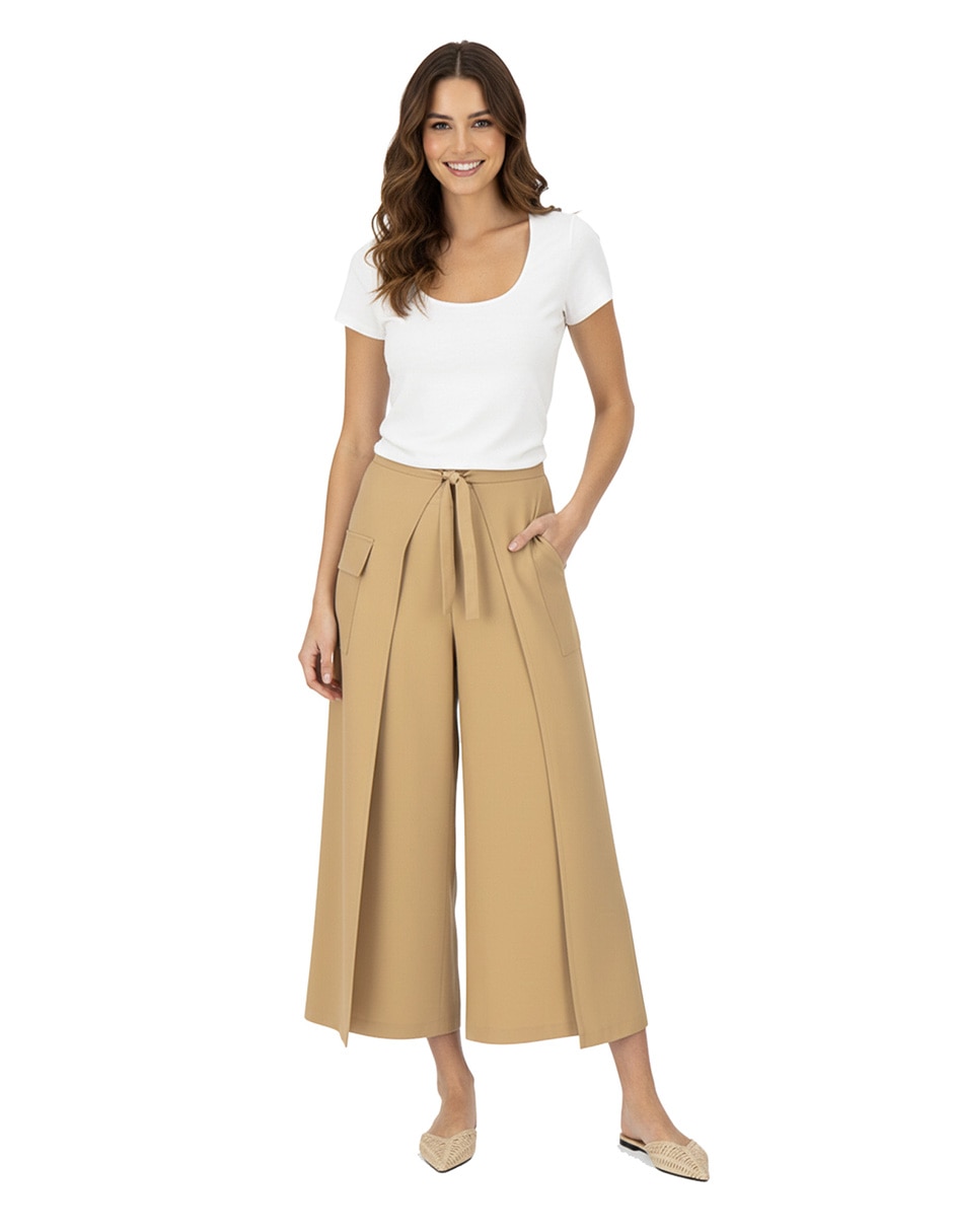 Pantalón coulotte amplio para mujer 5