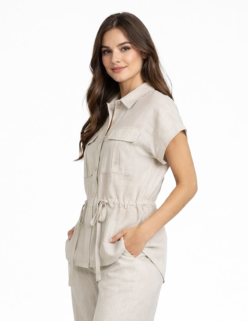 Blusa manga corta para mujer 4