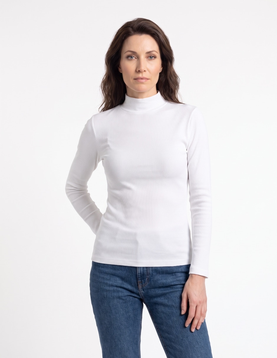 Playera manga corta cuello redondo para mujer