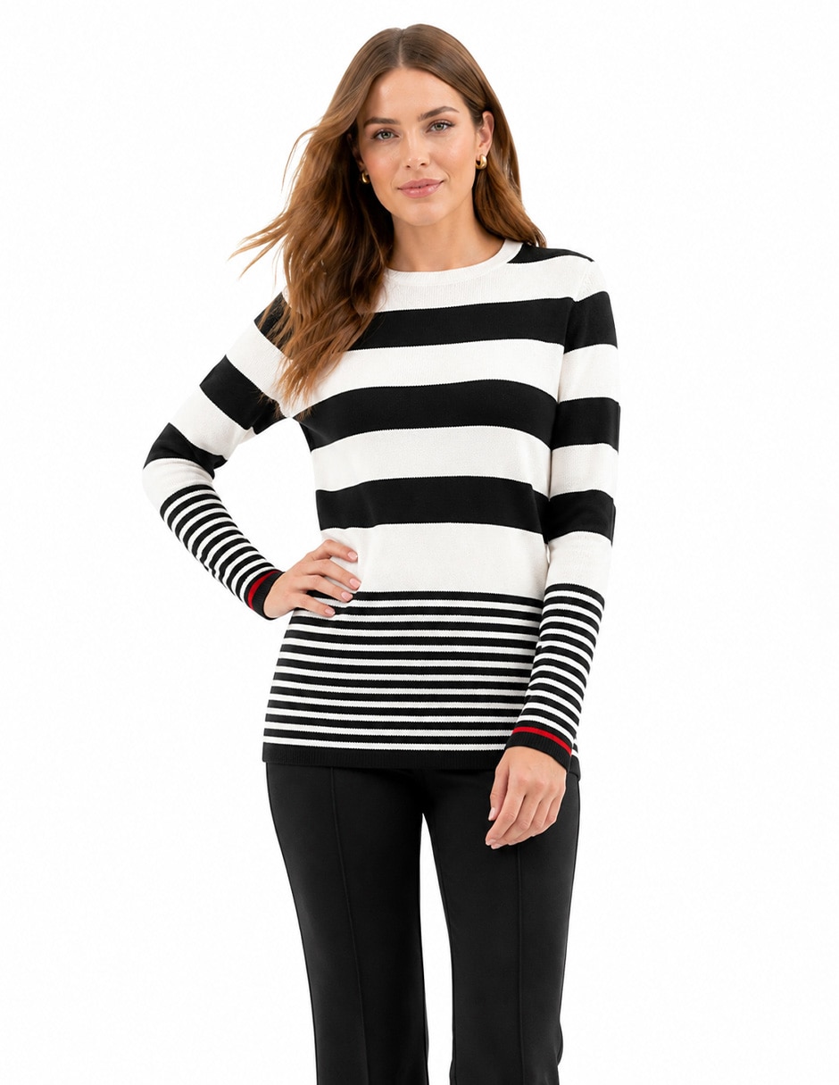 Suéter cuello redondo para mujer