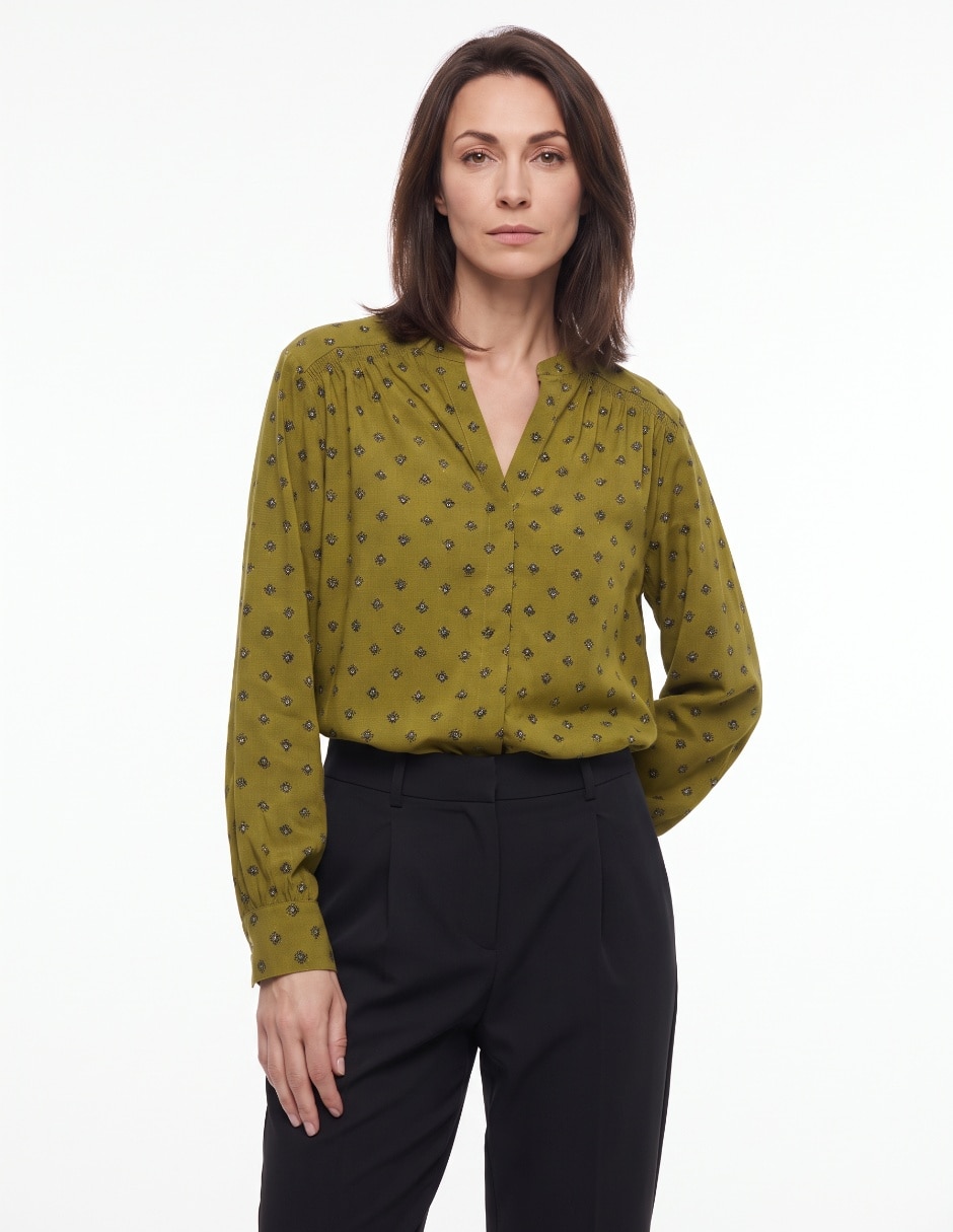 Blusa manga larga para mujer