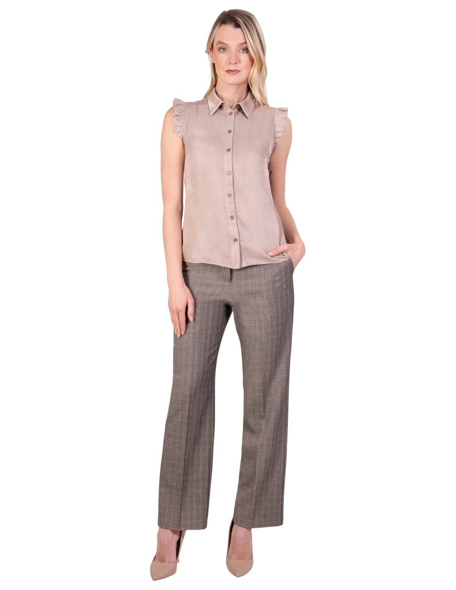 Blusa atelier petite manga corta para mujer
