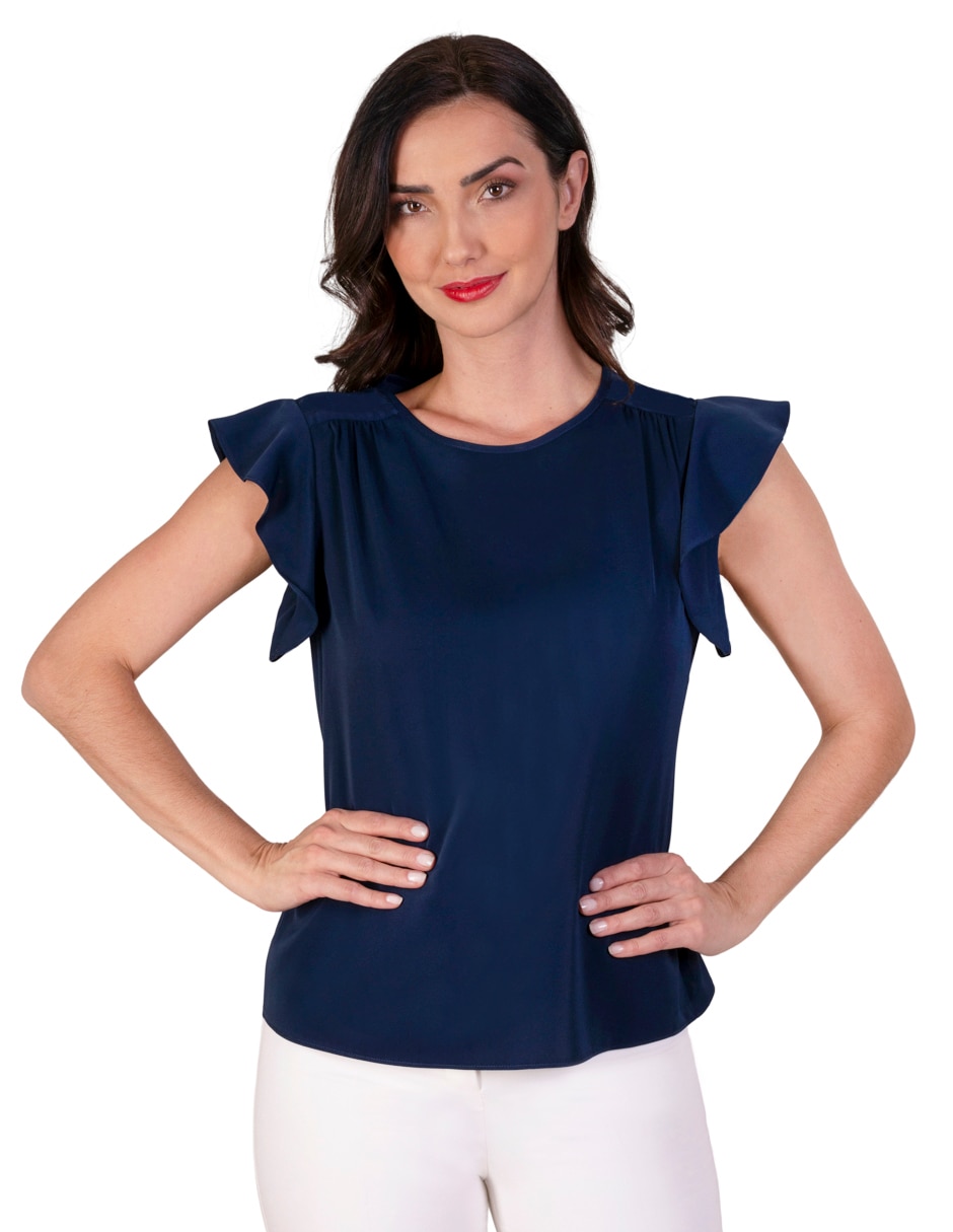 Blusa manga corta para mujer