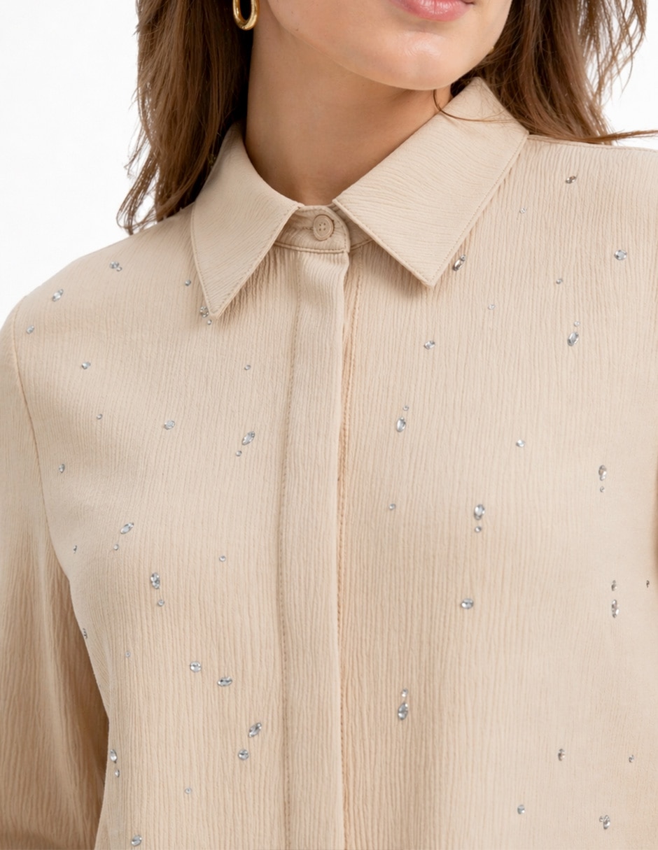 Blusa camisera Cristiane manga larga para mujer 4