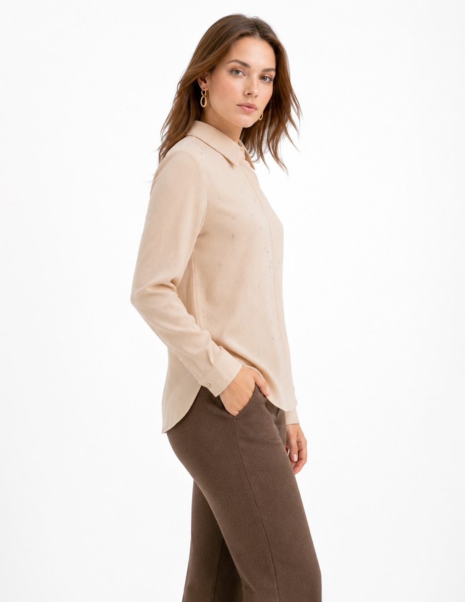 Blusa camisera Cristiane manga larga para mujer 5
