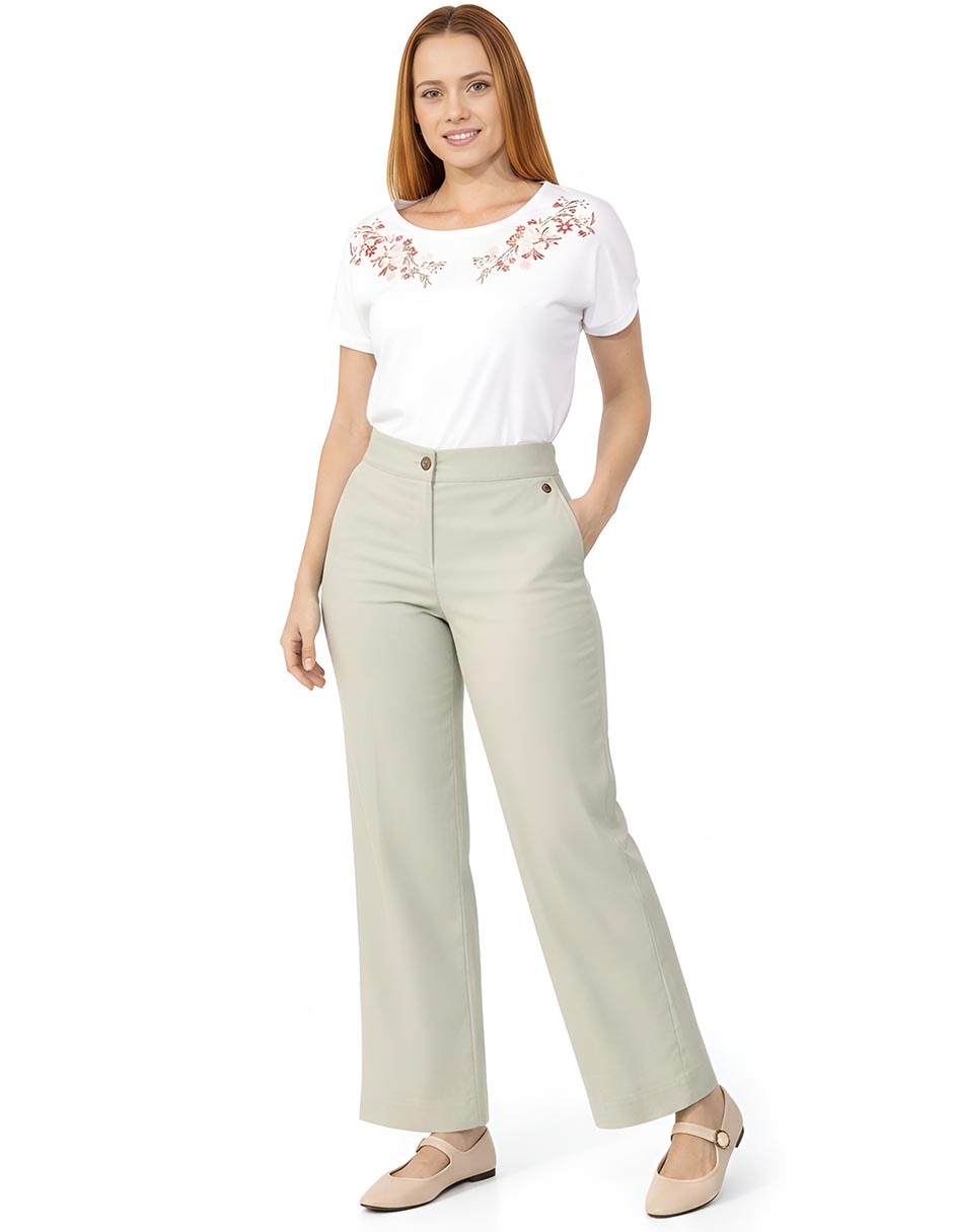 Pantalón regular regular para mujer 3