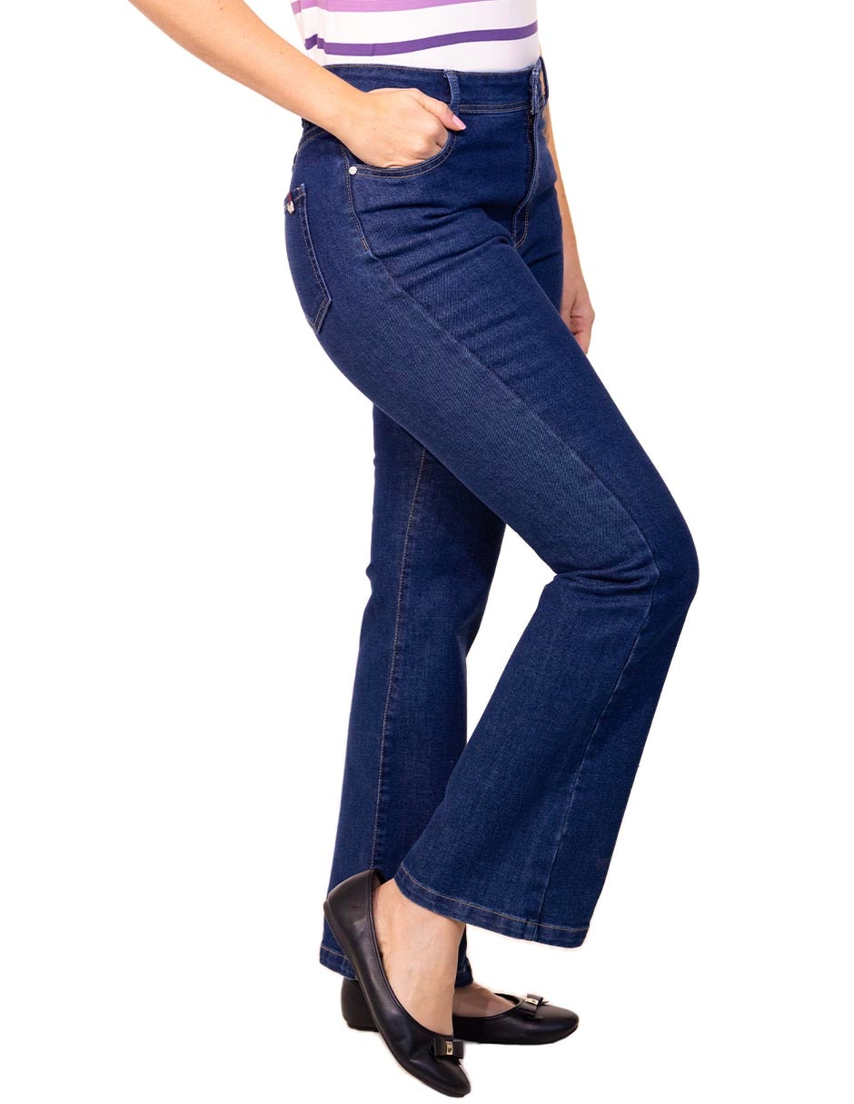 Jeans regular straight cintura hannon para mujer 2