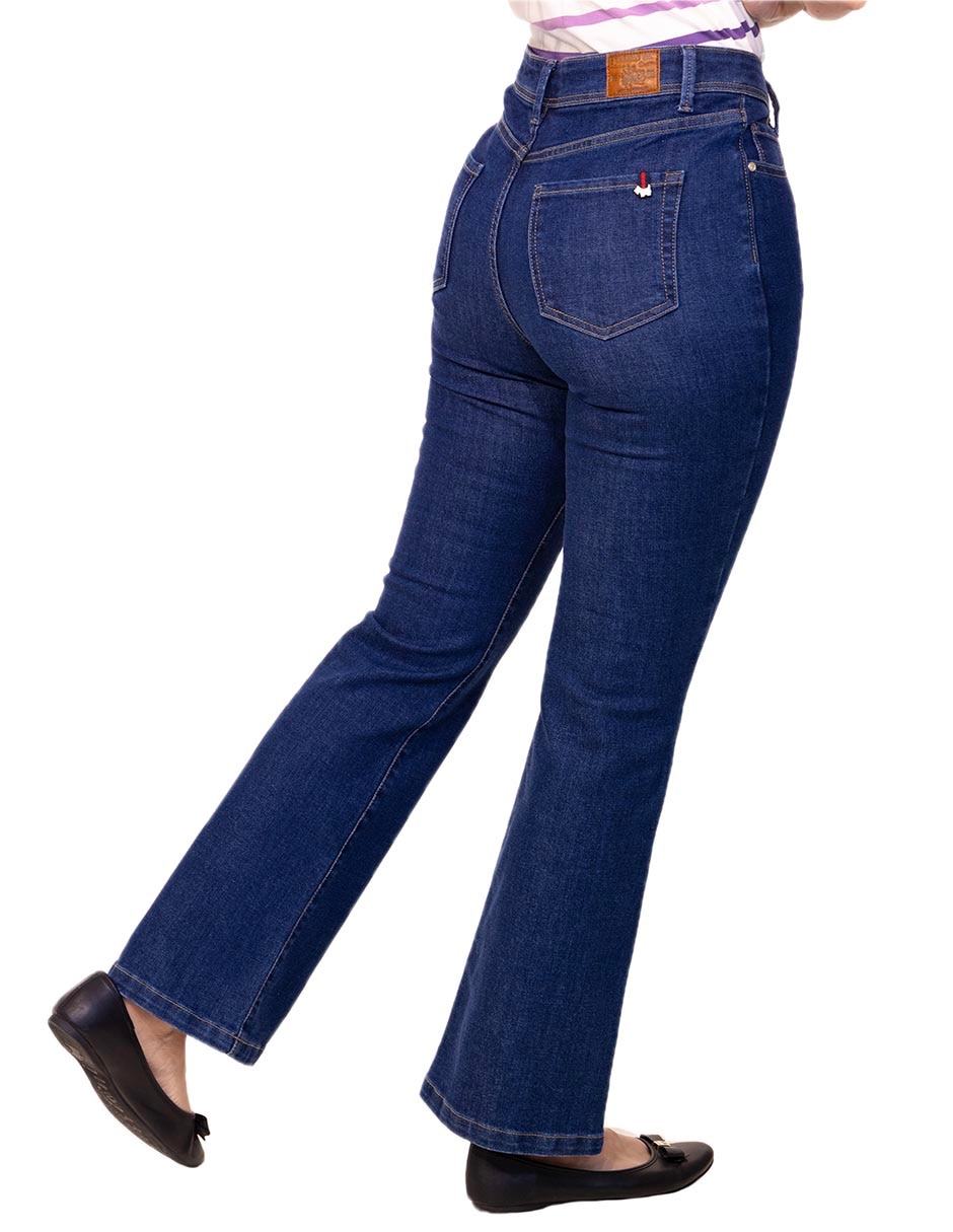 Jeans regular straight cintura hannon para mujer 3