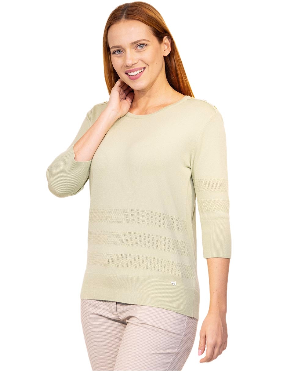 Suéter cuello redondo para mujer