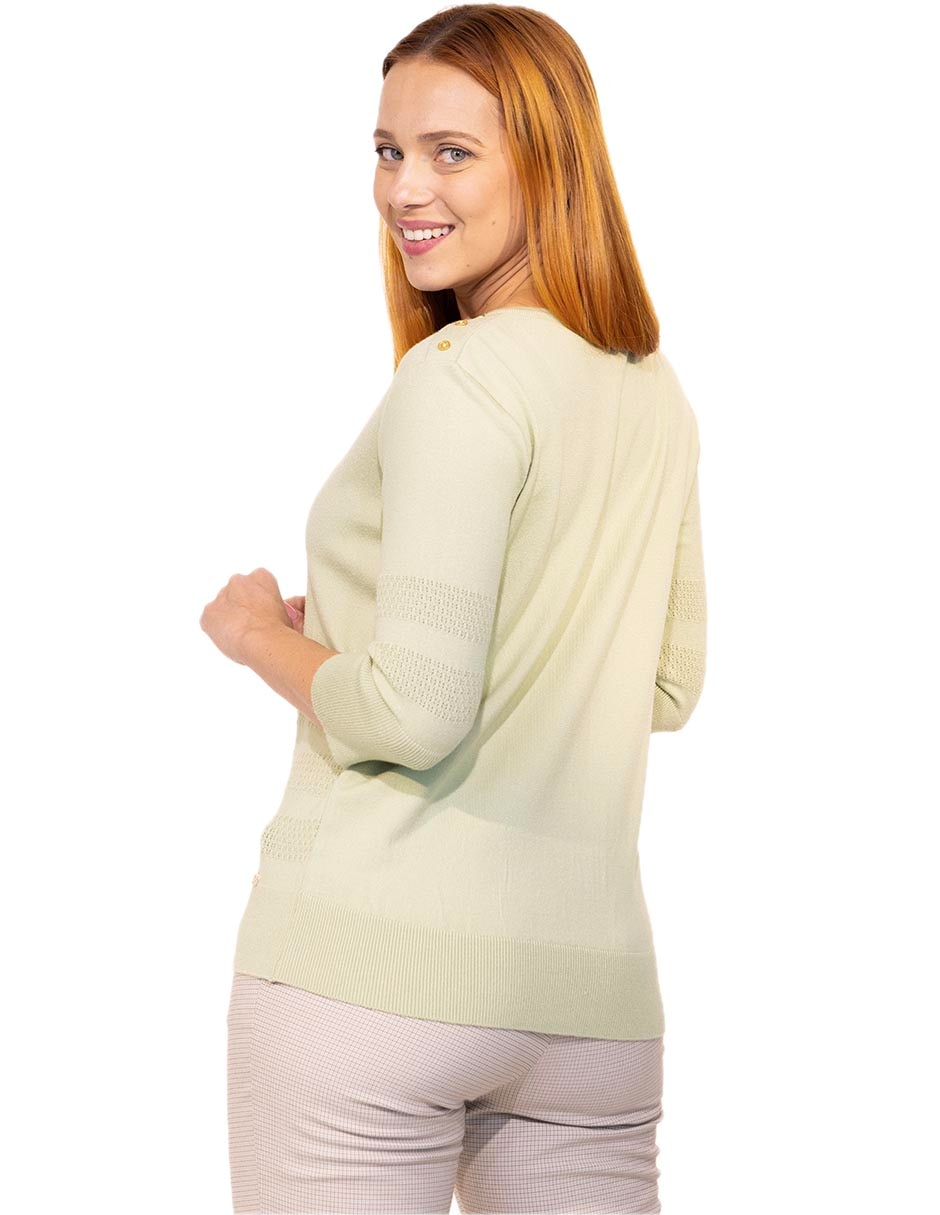 Suéter cuello redondo para mujer 3