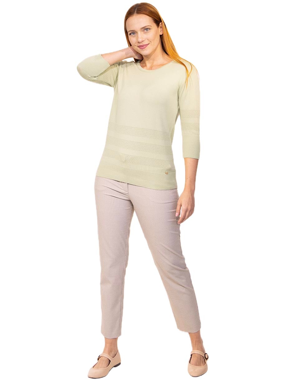 Suéter cuello redondo para mujer 4