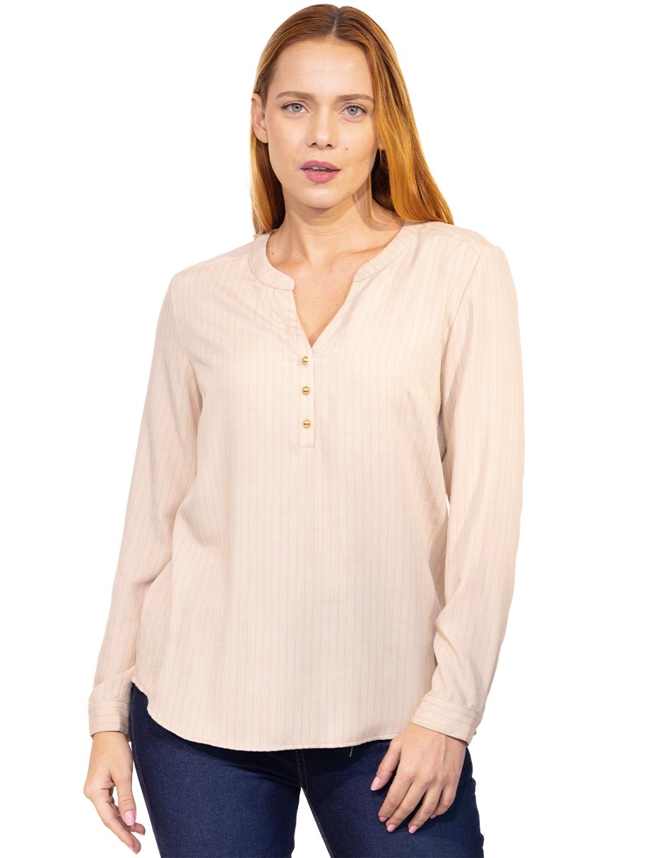 Blusa fegline manga larga para mujer