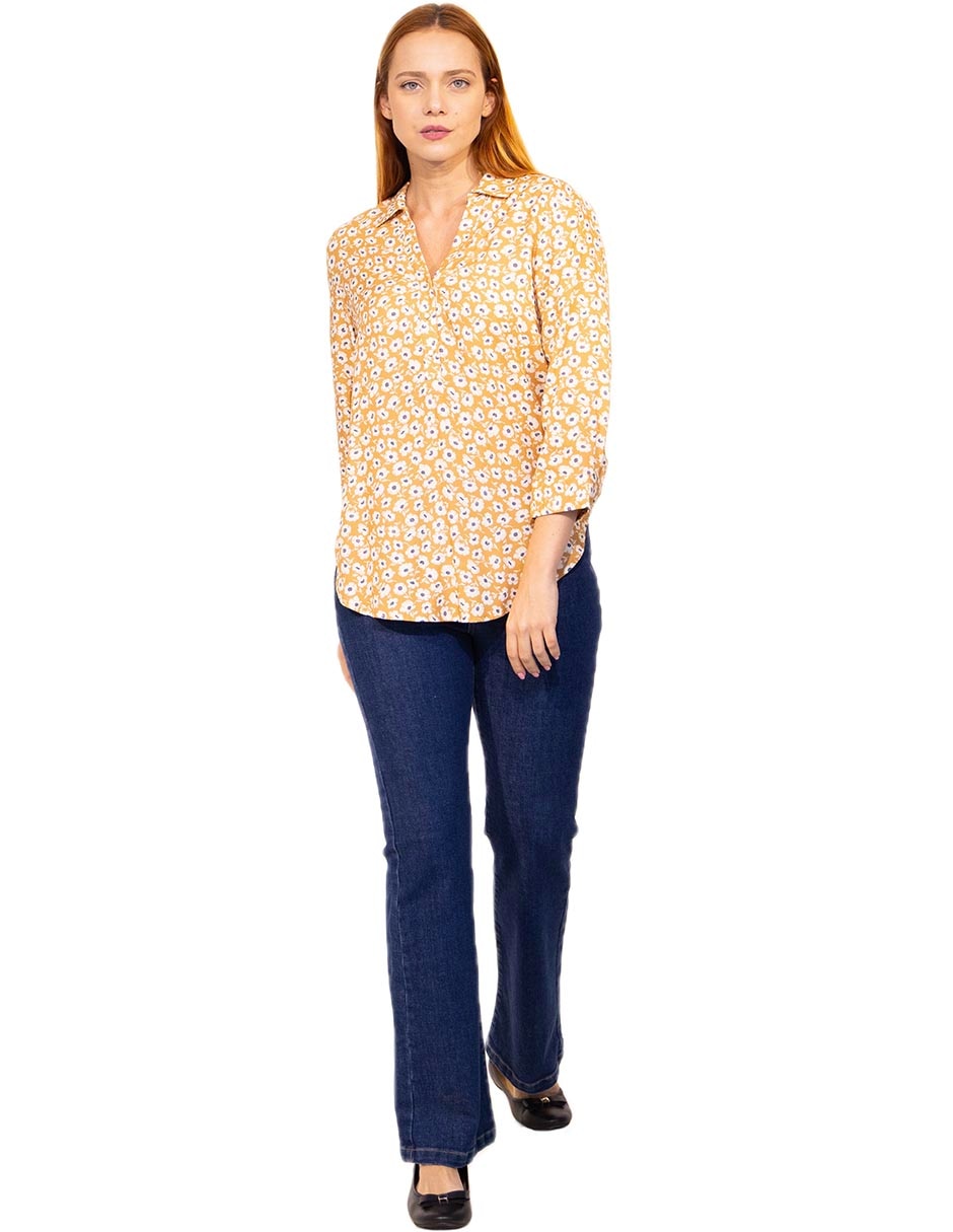 Blusa alzata manga 3/4 para mujer 2