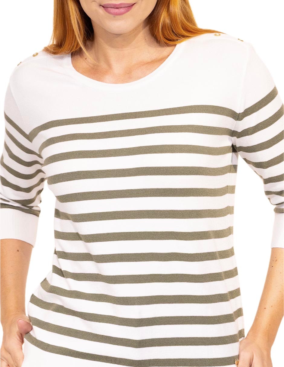 Suéter cuello redondo para mujer 2