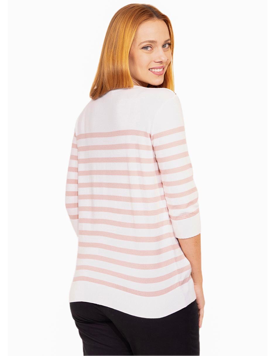 Suéter cuello redondo para mujer 4