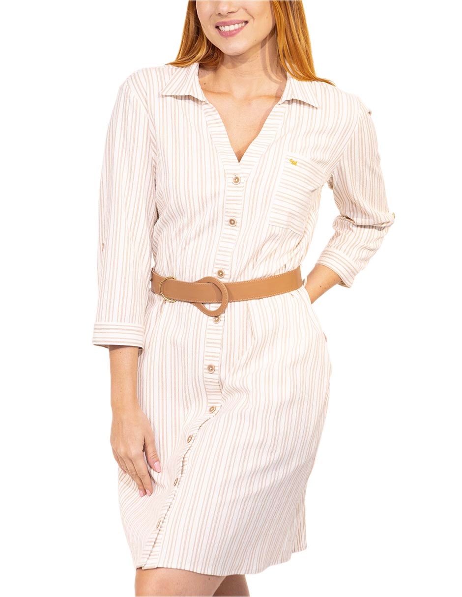 Vestido arriba rodilla casual ferrioni murati para mujer