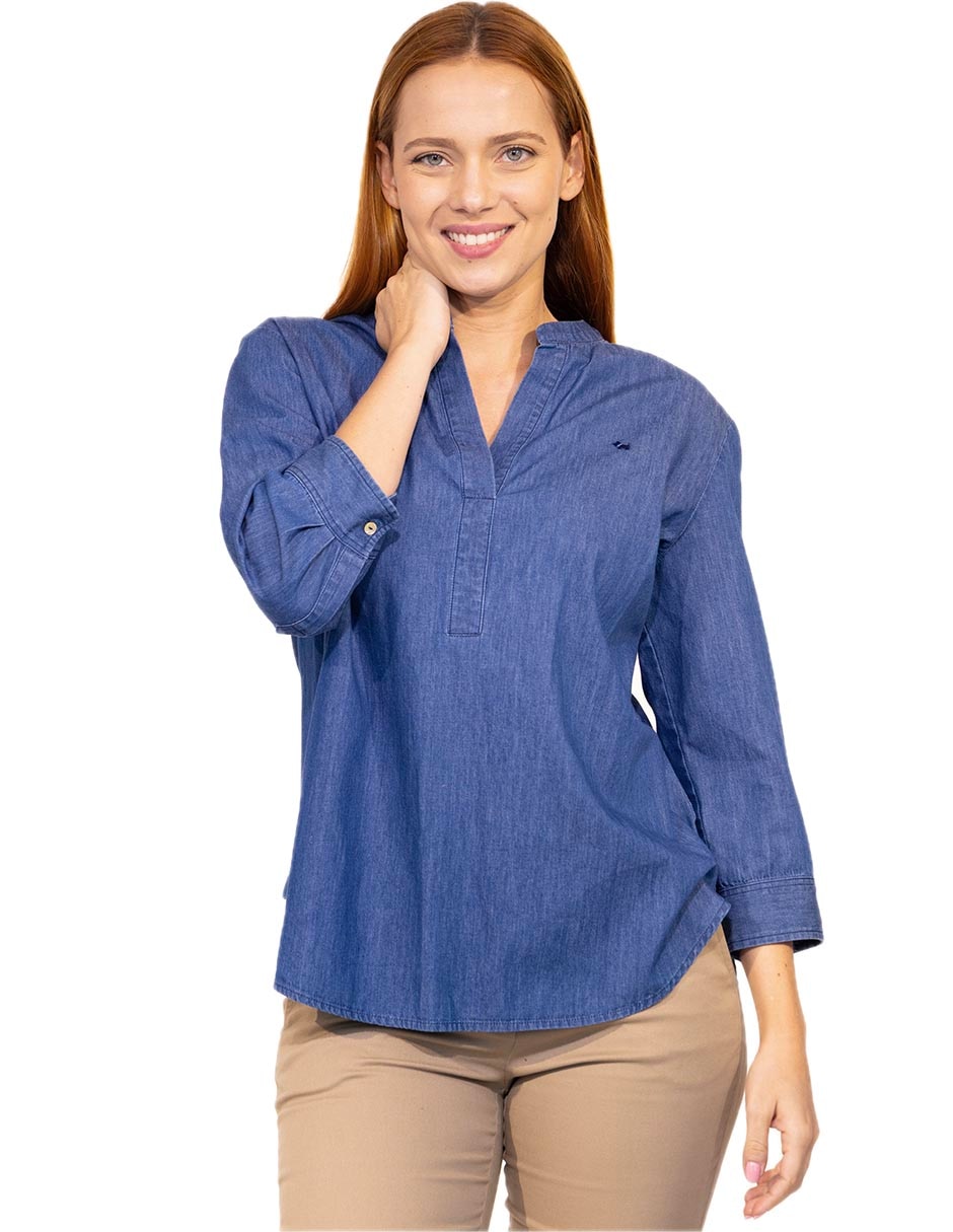 Blusa Shade manga 3/4 para mujer