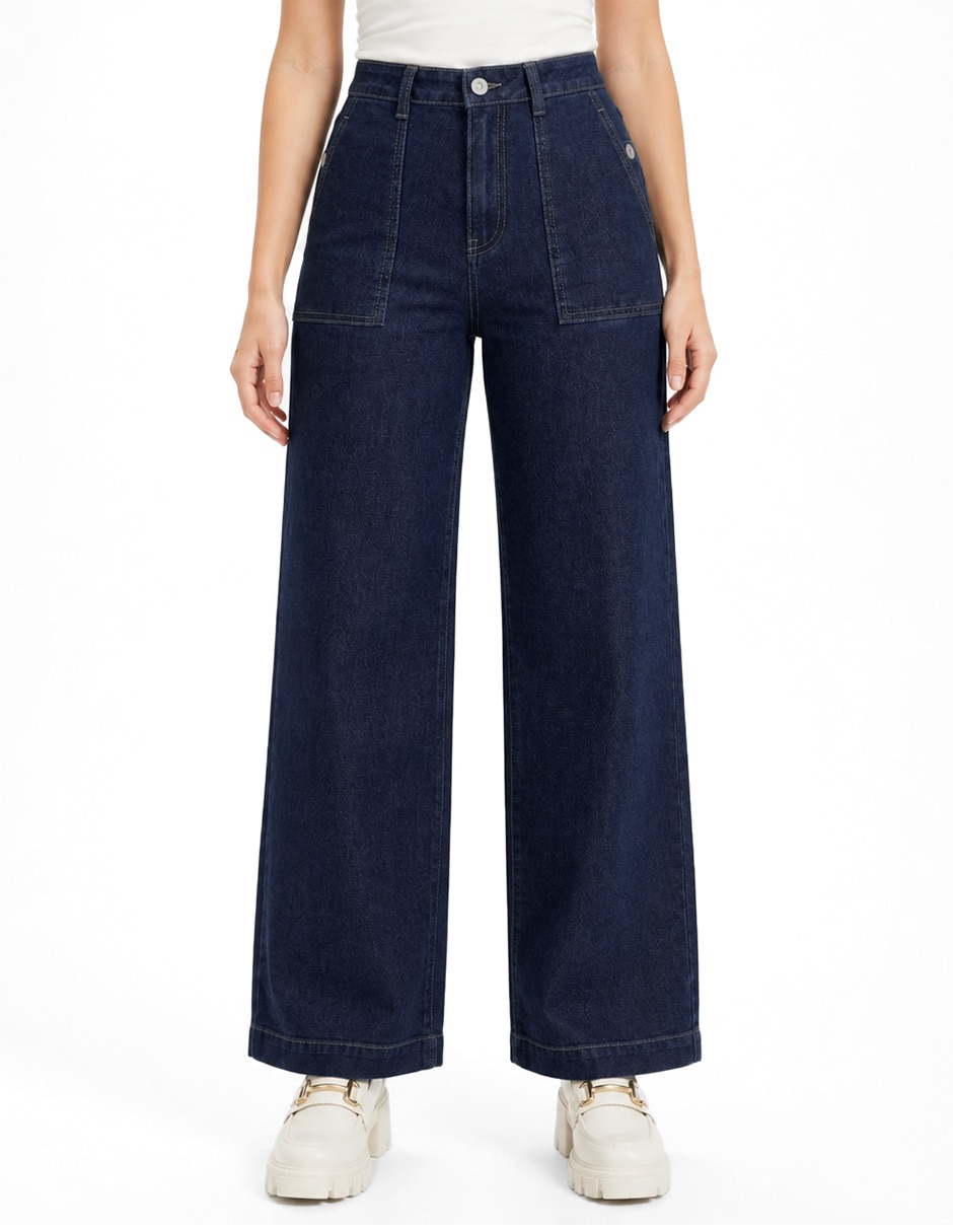 Jeans regular relajado corte cintura para mujer Jeans regular relajado corte cintura para mujer