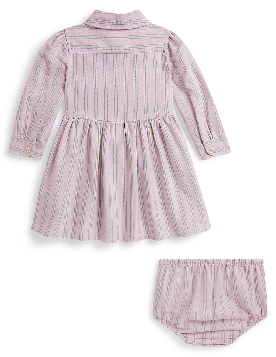 Vestido con calzón manga con puño para bebé 5