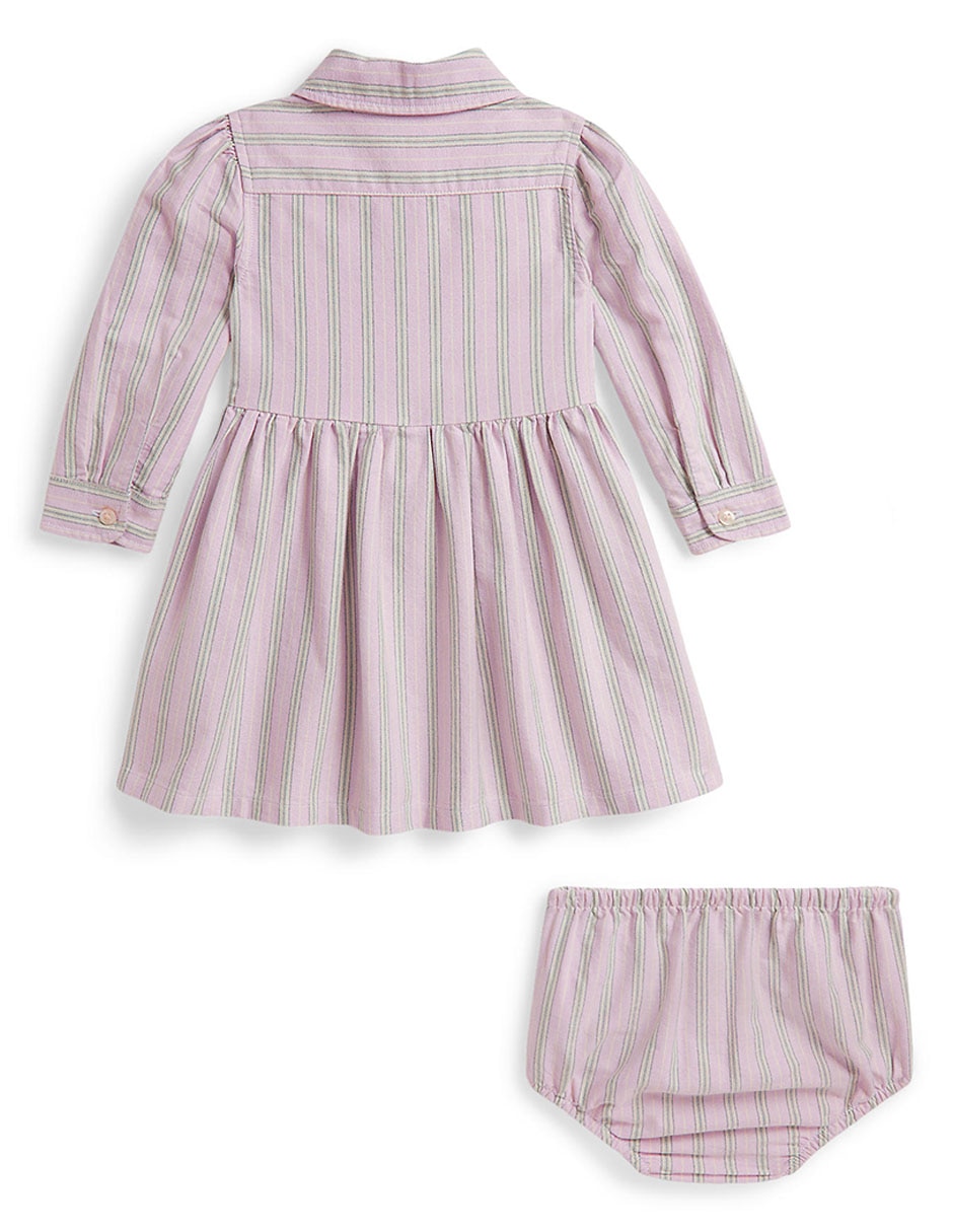 Vestido con calzón manga con puño para bebé