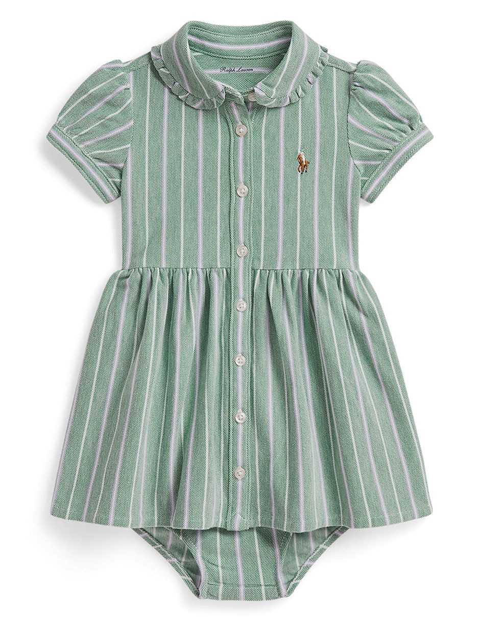Vestido con calzón manga globo para bebé niña Vestido con calzón manga globo para bebé niña