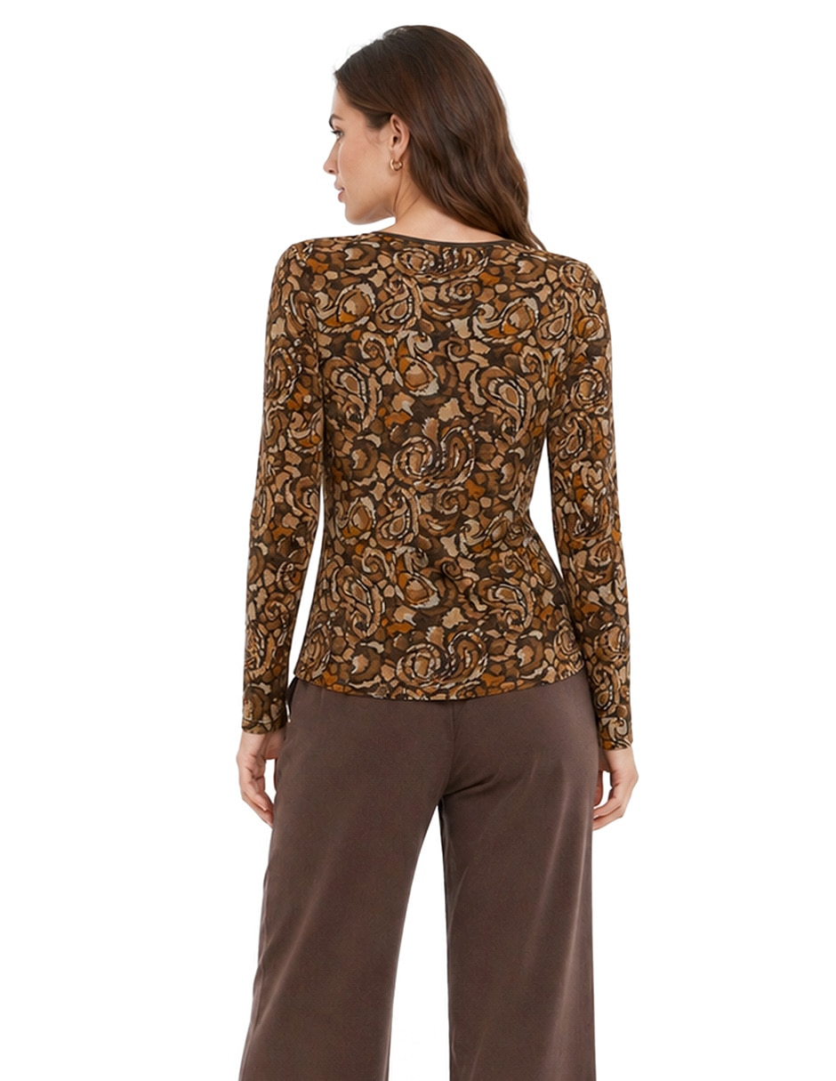Blusa Foley's Muriel manga larga para mujer