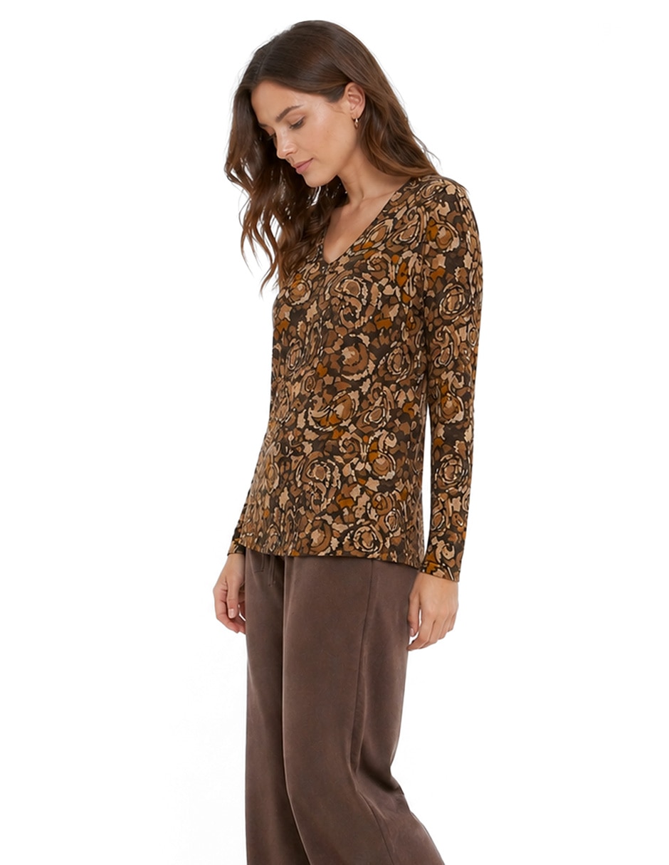 Blusa Foley's Muriel manga larga para mujer