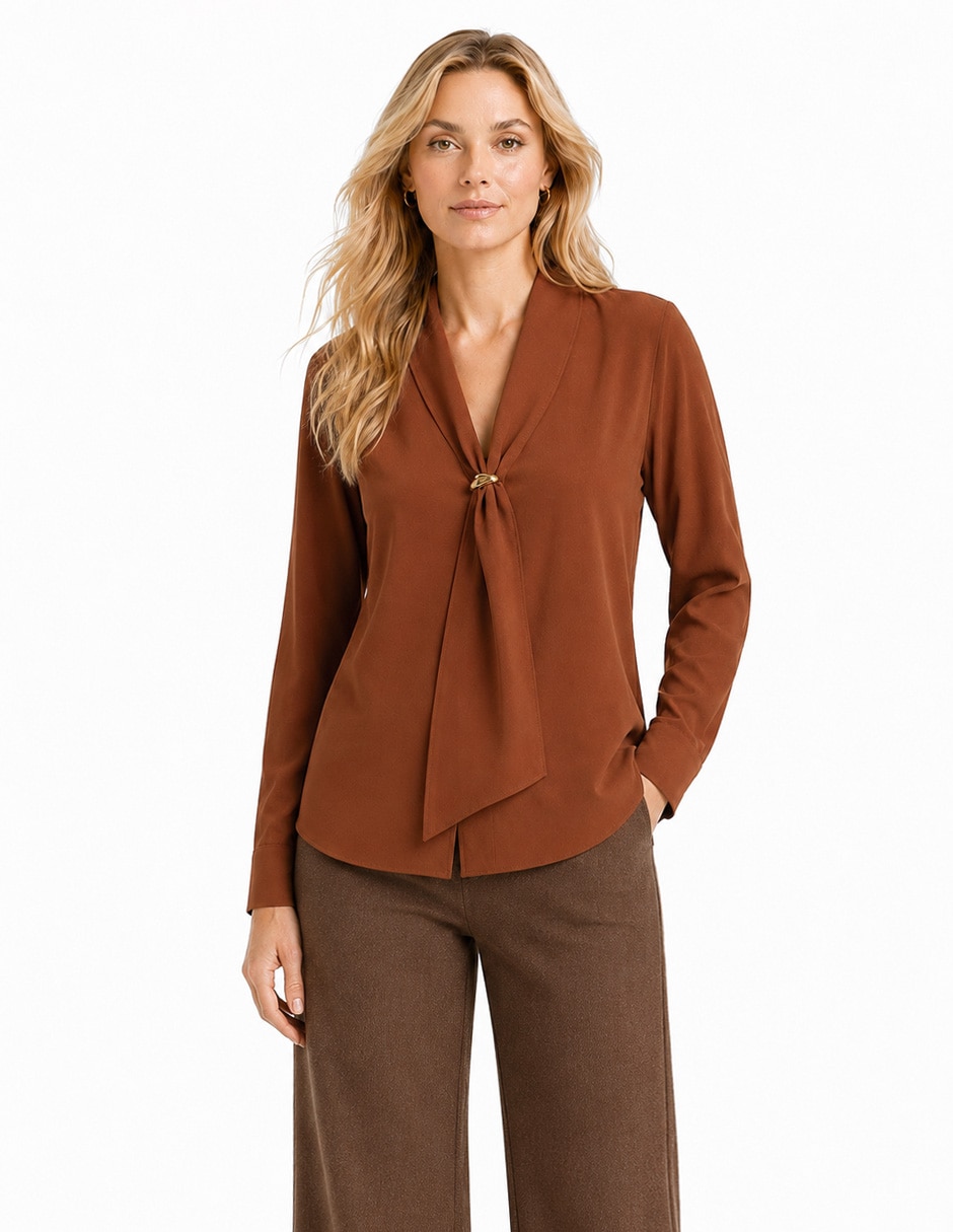 Blusa Foley's Muriel manga larga para mujer