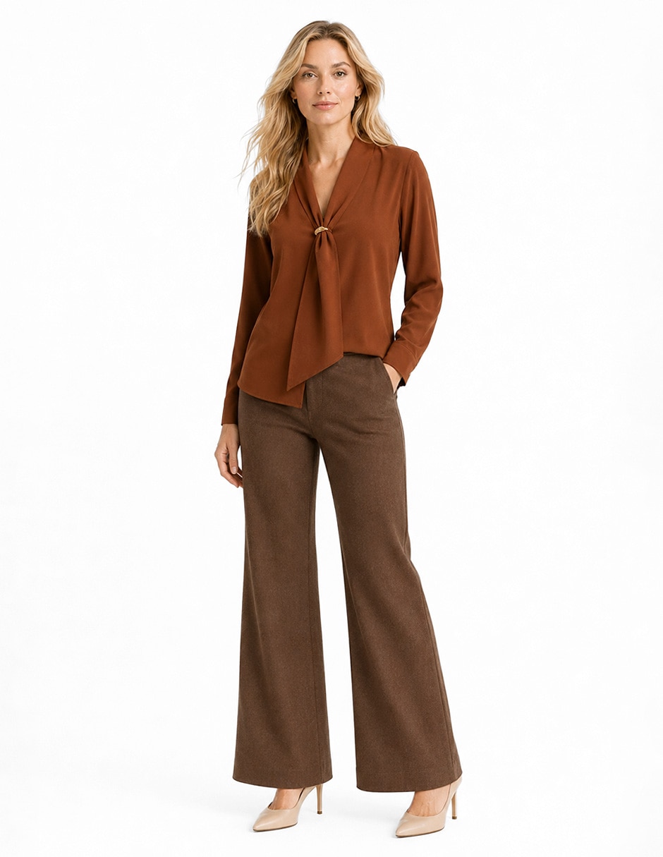Blusa Foley's Muriel manga larga para mujer