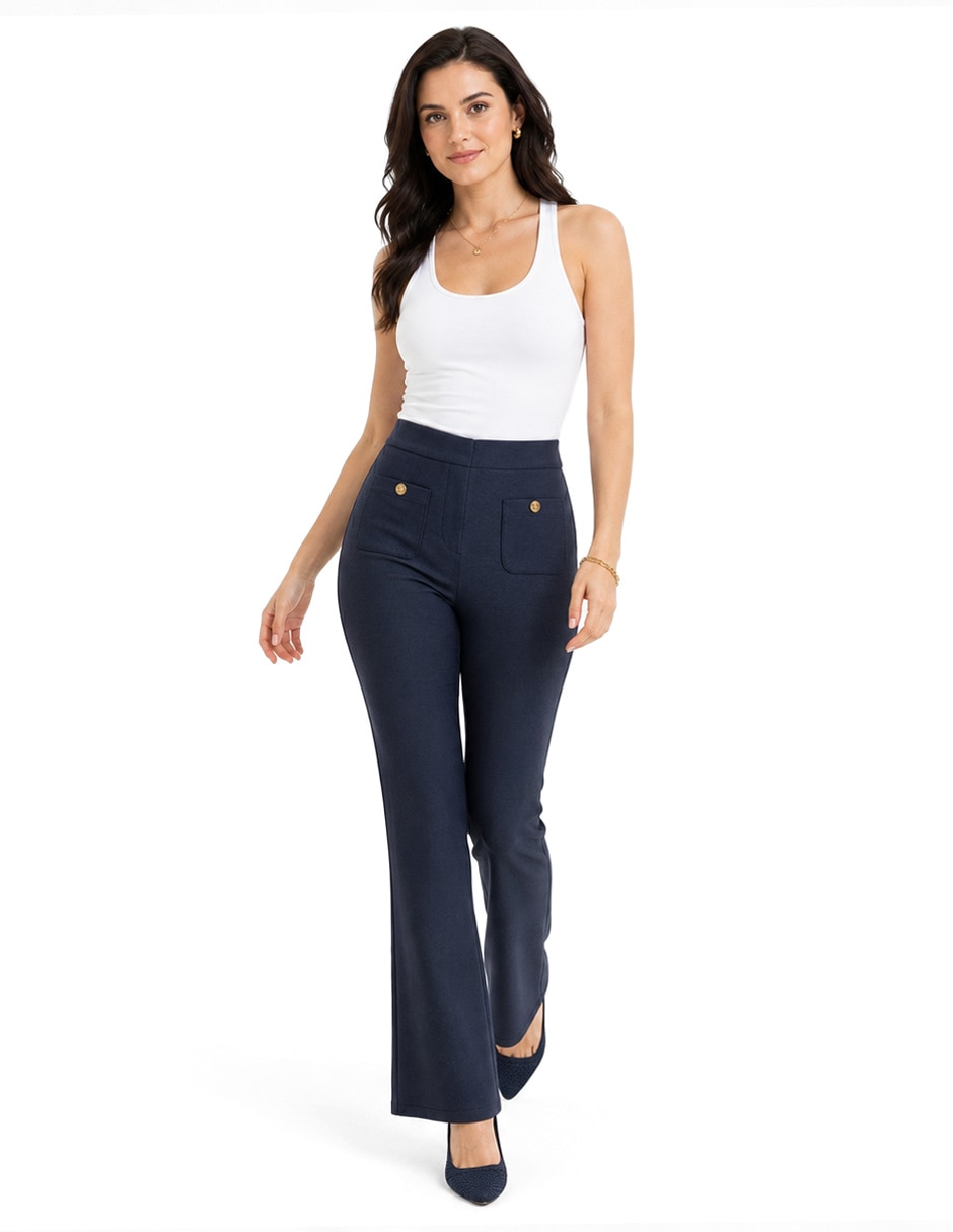 Pantalón regular recto para mujer 2