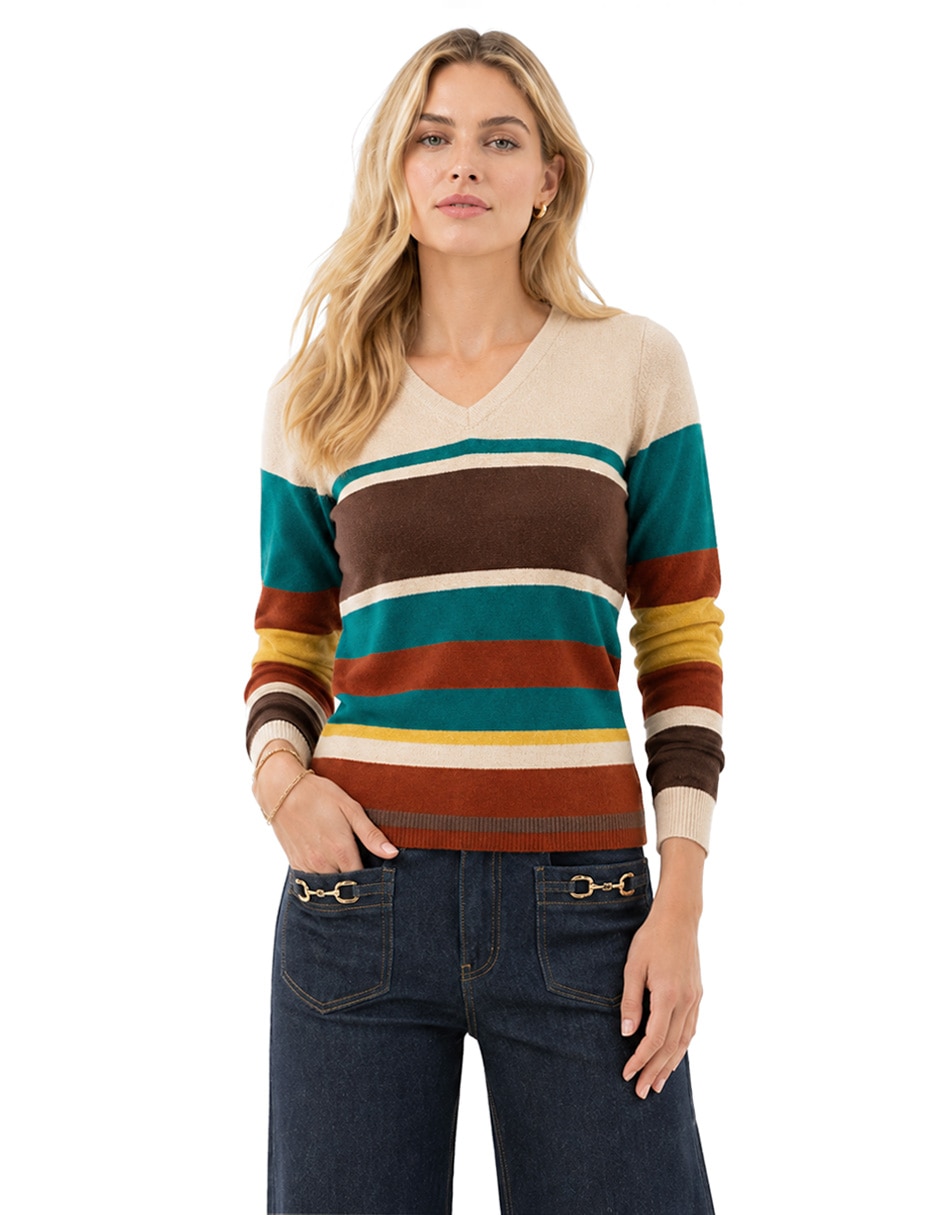 Suéter cuello v para mujer Suéter cuello v para mujer