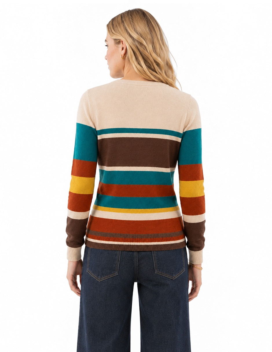 Suéter cuello v para mujer 3