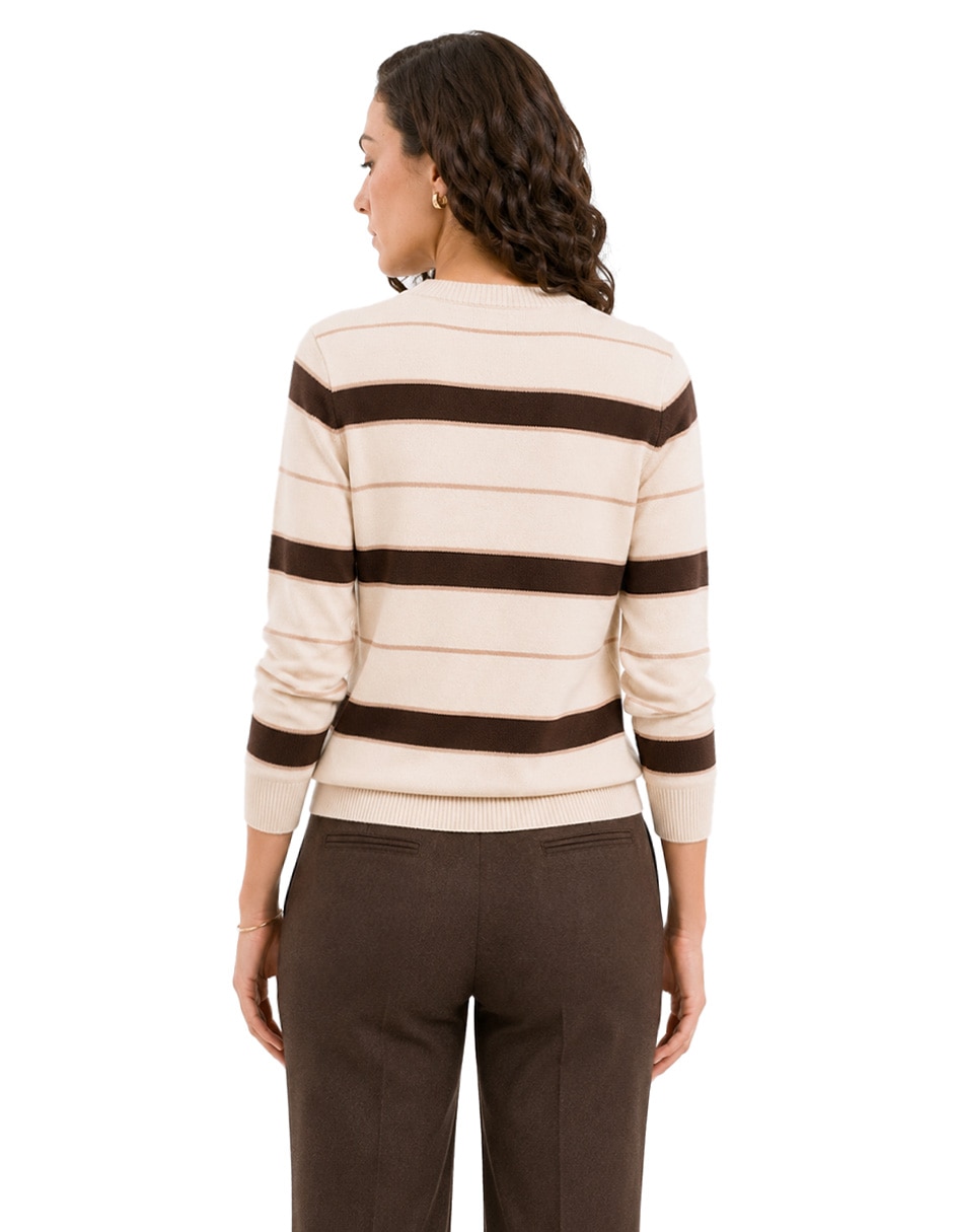 Suéter cuello redondo para mujer