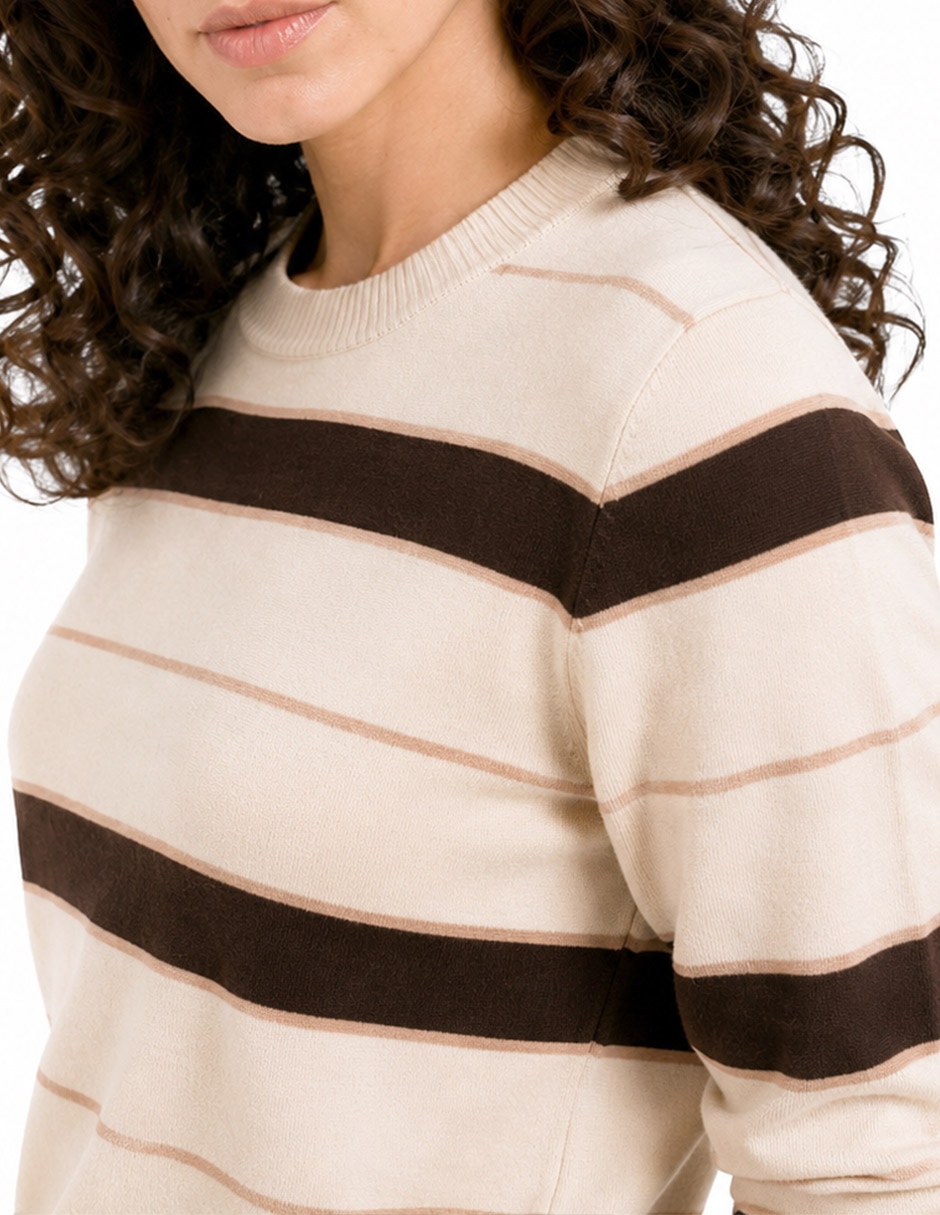 Suéter cuello redondo para mujer