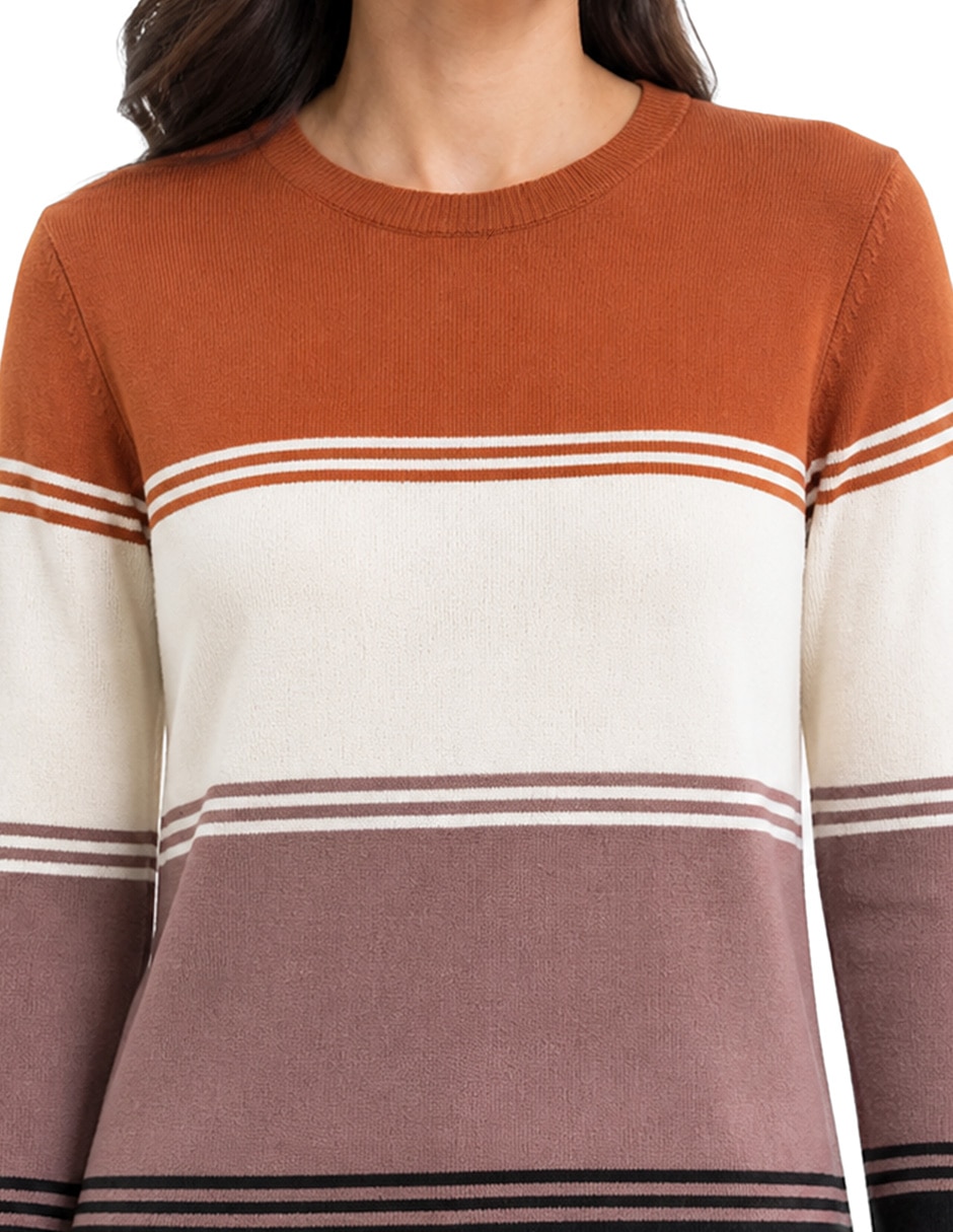 Suéter cuello camisero para mujer 4