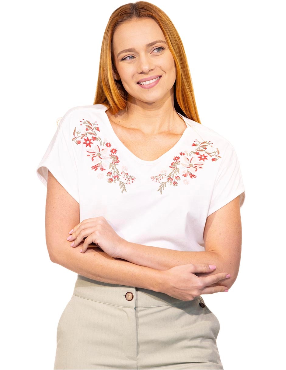 Playera Melania manga corta para mujer Playera Melania manga corta para mujer
