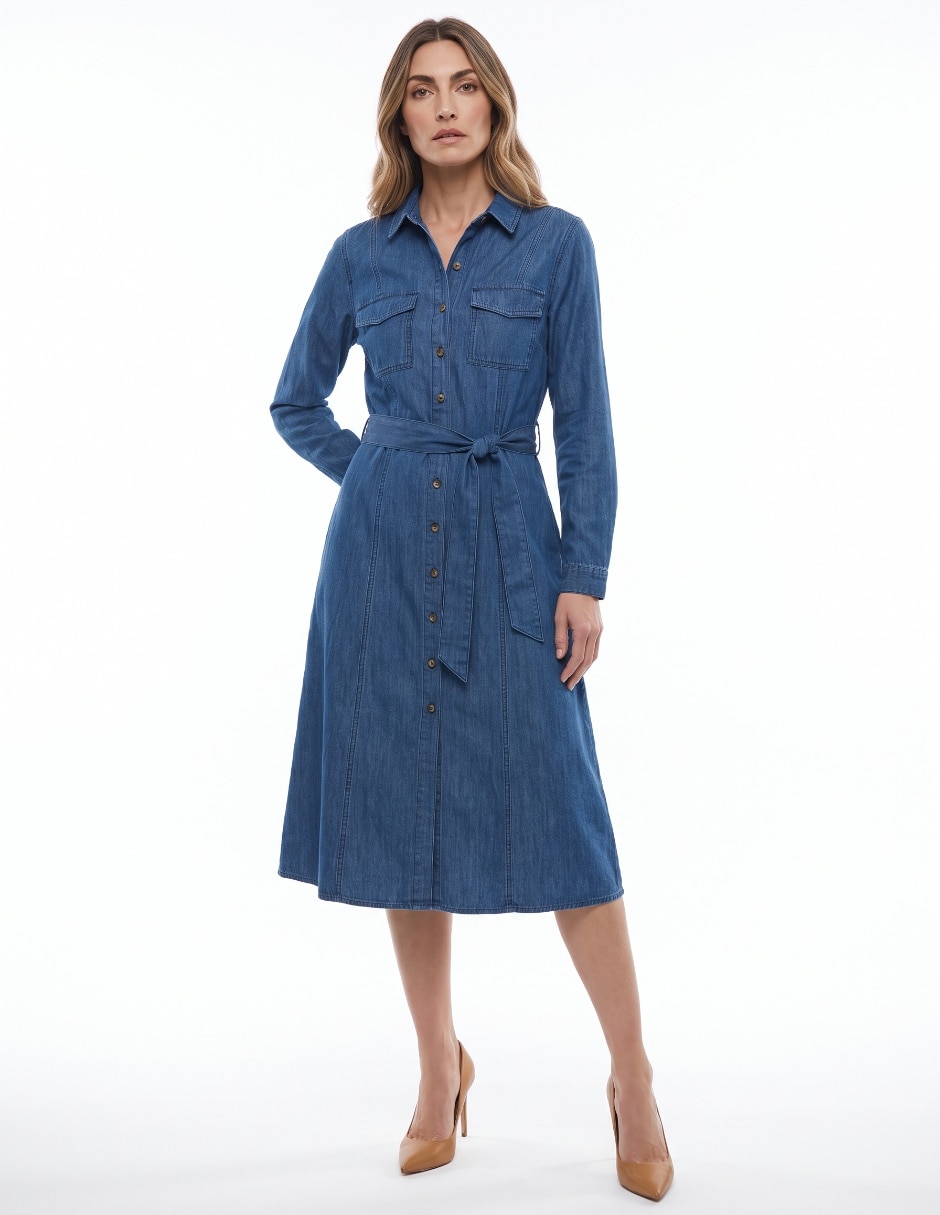 Vestido midi casual para mujer Vestido midi casual para mujer
