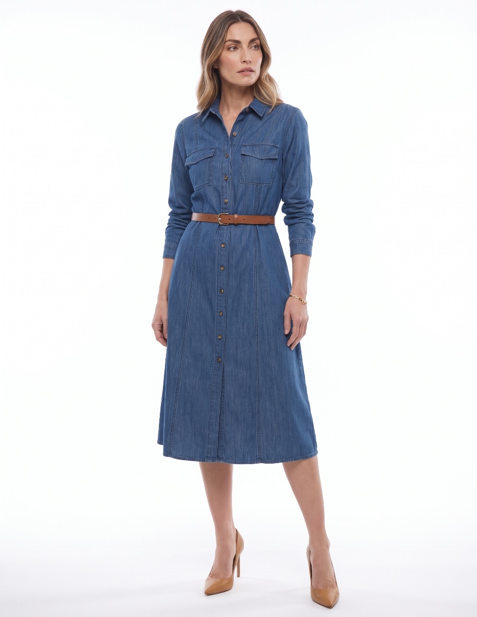 Vestido midi casual para mujer 4