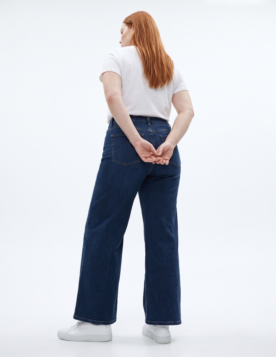 Jeans Wide Leg L554 corte cintura para mujer 2