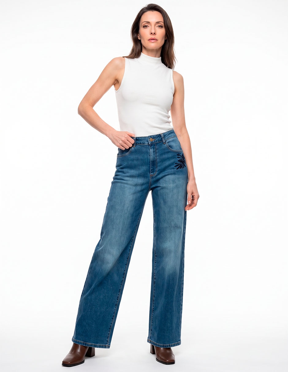 Jeans wide leg para mujer 3